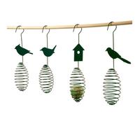 Support pour boule de graisse - Pic spirale vert - Oiseau sauvage - Métal