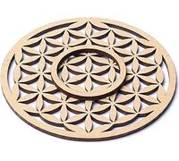 Support pour boules de pierres précieuses Fleur de vie -- 7cm