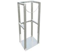 Support pour bouteille de gaz, étagère de rangement pour bouteille d'oxygène, étagère de rangement en acier inoxydable pour bouteille de gaz, support fixe pour bouteille de gaz avec chaîne de protect