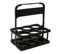 Support pour bouteille de lait - Support de présentation pour bouteille de bière à 6 trous | Support de rangement réutilisable pour bouteilles de lait - Support pliable avec poignée pour jus, café