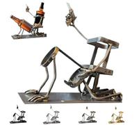 Support pour bouteille de vin et de Coca-Cola en forme de tête de mort, support pour bouteille de vin steampunk original, support créatif pour boissons, accessoires pour cuisine, bar, cocktails (E)