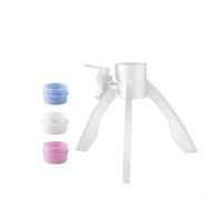 Support pour bouteille d'eau portable 5 L Distributeur Pompe Stand 3 Adaptateurs Camping Pique-nique Blanc