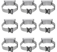 Support pour bouteille d'oxygène Ensemble de supports de montage for bouteille de propane - L'ensemble comprend les tailles 1, 3, 5, 7, 9, 11, 13 et 15. Fixation de bouteille de gaz(Grigio,9pcs)