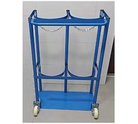 Support pour Bouteille d'oxygène - Support à Deux Roues pour Bouteilles médicales, Support de Rangement Vertical pour Bouteilles d'oxygène de 40 L, Chariot à roulettes pour Bouteilles de gaz