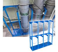Support pour bouteille d'oxygène - Support robuste pour bouteille de gaz, étagère de rangement en acier avec chaîne de sécurité, idéal pour le soudage commercial et l'usage hospitalier, (lar