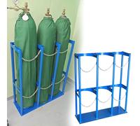 Support pour bouteille d'oxygène - Support robuste pour bouteille de gaz, étagère de rangement en acier avec chaîne de sécurité, idéal pour le soudage commercial et l'usage hospitalier, (lar