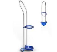 Support pour bouteilles d'oxygène, chariot en acier pour bouteilles d'oxygène individuelles, hauteur 80/95/110 cm, support fixe en acier inoxydable pour bouteilles de gaz(15L 95cm)