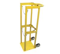 Support pour bouteilles d'oxygène, Support for bouteille de gaz avec roulettes et rampes multicolores(Yellow)