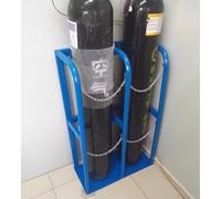 Support pour Bouteilles d'oxygène, Support pour Bouteilles de gaz de 100 cm de Haut, Support de Bouteille de Propane à Fixation au Sol pour hôpitaux et laboratoires, étagère Fixe Durable ave
