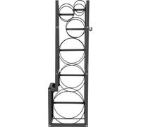 Support pour bouteilles en acier - 22,68 kg + 2 x 13,61 kg - Résistant à la rouille et à la corrosion - Contient 6 bouteilles - Au sol - Noir