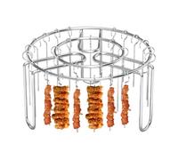 Support pour brochettes pour friteuse à air - En acier inoxydable - Avec revêtement antiadhésif résistant à la chaleur - En acier inoxydable - Résistant à la chaleur - Pour restaurant, maison, camping