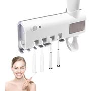 Support pour brosses à dents - Stérilisateur de brosses à dents avec lumière UV de 1200 mAh | Stérilisation efficace, sans perçage nécessaire, nettoyant de brosse à dents