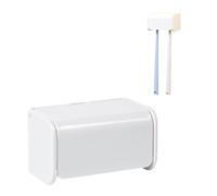 Support pour brosses à dents - Support mural pour brosses à dents avec couvercle | Porte-brosse à dents auto-adhésif | Cintre en ABS peu encombrant pour appartements et