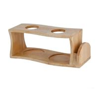 Support pour cafetière à deux tasses en bois avec base stable | S'adapte aux goutteurs standard, idéal pour les cuisines à domicile, les petits rassemblements, les amateurs de café