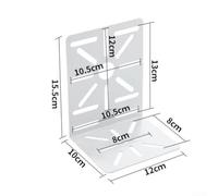Support pour caméra Sécurité Métal L Grand Support pour caméra(Large) | Acier inoxydable, finition blanche, dimensions 15.5x10x10cm, conception en L pour robuste, pour idéal extérieur