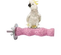 Support pour canne à perroquet - Pierre à aiguiser en calcium naturel pour oiseaux, bec et soin des griffes - Barre d'escalade pour cage à oiseaux, sandwich à dents pour canaos et autres oiseaux de
