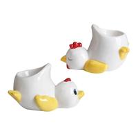 Support pour capsules de volaille - Sculpture en porcelaine, berceau de brunch de ferme, serveur de jaune pour maison, bistrot, buffet | Pièce maîtresse fantaisiste Accessoire de divertissement Pièce
