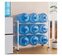 Support pour Carafe d'eau Porte-Bouteilles d'eau de 5 gallons avec roulettes, Support pour carafes à Eau à 2/3/4/6/8/9/12 Plateaux, Rangement empilable pour Bouteilles de glacière(9 Tray -3 * 3)