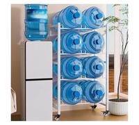 Support pour Carafe d'eau Porte-Bouteilles d'eau de 5 gallons avec roulettes, Support pour carafes à Eau à 2/3/4/6/8/9/12 Plateaux, Rangement empilable pour Bouteilles de glacière(8 Tray -2 * 4)