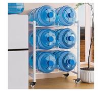 Support pour Carafe d'eau Porte-Bouteilles d'eau de 5 gallons avec roulettes, Support pour carafes à Eau à 2/3/4/6/8/9/12 Plateaux, Rangement empilable pour Bouteilles de glacière(6 Tray -2 * 3)