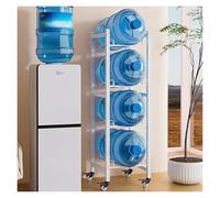 Support pour Carafe d'eau Porte-Bouteilles d'eau de 5 gallons avec roulettes, Support pour carafes à Eau à 2/3/4/6/8/9/12 Plateaux, Rangement empilable pour Bouteilles de glacière(4 Tray -1 * 4)