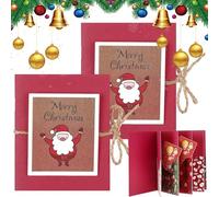 Support Pour Cartes De Vœux De Noël,5 Emplacements pour Accessoires de Fête Festifs,Porte-Cartes-Cadeaux De Noël | pour la Famille, les Amis, les Ados, les, les Enseignants, les Employés de Bureau