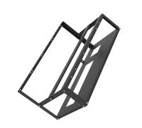 Support pour Cartes Graphiques 6 Cartes 81mm Cadre Noir | Tôle Laminée à Froid, 1 Set 12 Fixations, 8 Pinces Gpu et 4 Supports Alimentation