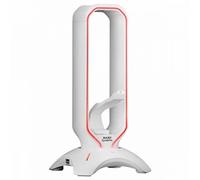 Support pour casque de jeu Mars Gaming MHHPROW RGB USB 3.0 blanc
