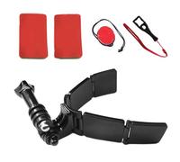 Support pour casque de moto : sangle pour le guidon avec charnières, kit de montage, support pour caméra d'action stable et flexible, accessoire pour appareil photo avec couvercle, accessoire pour
