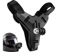 Support pour casque de moto, support pour menton avec 1 vis pour GoPro Hero 13/12/11/10/9/8/7/6/5/4/3, pour Osmo Action, Session, SJCAM, AKASO, Campark, Polaroid, YI Action Cam (Noir)
