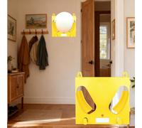 Support pour Casque de Sécurité Étagère de Rangement pour Casques de Chantier (entrée), Support de Casque de Sécurité Modulable avec Crochets, Porte-casque de Chantier en Plastique(Yellow,5pcs)