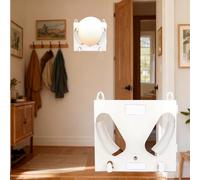 Support pour Casque de Sécurité Étagère de Rangement pour Casques de Chantier (entrée), Support de Casque de Sécurité Modulable avec Crochets, Porte-casque de Chantier en Plastique(White,10pcs)