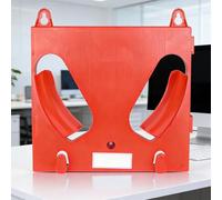 Support pour Casque de Sécurité Porte-casques de Sécurité pour Bureau, Support Mural pour Casques de Chantier, Porte-casques Mural pour Atelier/salle de Repos(Red,Hold 6 Hats)