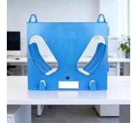 Support pour Casque de Sécurité Porte-casques de Sécurité pour Bureau, Support Mural pour Casques de Chantier, Porte-casques Mural pour Atelier/salle de Repos(Blue,Hold 11 Hats)
