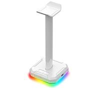 Support pour casque - REDRAGON - SCEPTER PRO WHITE - Rétroéclairage RVB - 4 ports USB 2.0 - Construction stable