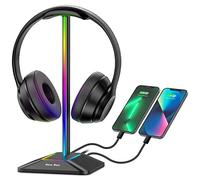 New Bee Support universel pour casque RVB – USB Type‑C (charge + transfert) – Graphite