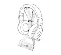 Speedlink Gant Acrylique Support pour Casque - Protection Contre Les câbles endommagés, revêtement Anti-dérapant, Transparent