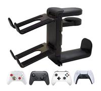 Support pour casque, support de manette de bureau, support pour casque de jeu, étagère de rangement sans perforation pour accessoires de jeu pour casques PC et manettes