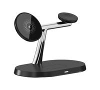 Support pour chargeur de téléphone sans fil : station de charge sans fil, support magnétique stable, design portable compact, | montre écouteurs, station de bureau