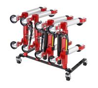 VEVOR Support pour Chariot de Manutention de Voiture Universel, Organisateur de Chariot Déplace Voiture avec Roues Rotatives à 360 °, Support de Rangement pour Chandelles, Capacité 4 Chariots