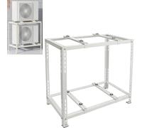 Support pour climatiseur extérieur, support de sol robuste, construction en acier robuste, hauteur réglable, coussinets anti-vibrations, facile à utiliser et à installer
