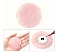 Support pour colle à cils, palette de pierre de jade ronde, support de colle en pierre pour outil de maquillage de greffe d'extension de cils ABS