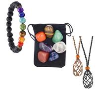 Support pour Collier de Pierres 1 Set en Bois pour Cristaux | Surface Lisse, sans Perçage, S’adapte aux Pierres Irrégulières, Ateliers Créatifs, Style Rétro Élégant