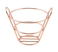Support pour cônes de frites - Support de cône de friture en acier inoxydable avec support, support de cônes de restauration rapide, support de tasse à frire en fil métallique en carbone pour fêtes