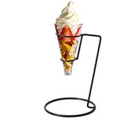 Support pour cônes de gaufres - Présentoir décoratif en fonte, étagère commerciale à 18 fentes pour glace, magasin de bonbons | Support durable d'organisateur de style ancien pour la p