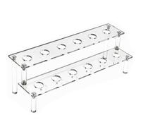 Support Pour Cornets De Glace - Présentoir En Acrylique À 12 Emplacements Pour Fêtes - Affichage Clair à Double Niveau pour Carnaval, Food Truck, Pique-nique, Cuisine, Événements Extérieurs, Bureau