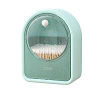 Support pour cotons-tiges de maquillage, support portable pour coton-tige,Boîte de rangement transparente et étanche pour - Porte-papeterie multifonctionnel, boîte de maquillage murale pour rouges à l