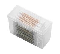 Support pour cotons-tiges, distributeur de cotons-tiges, accessoires de coiffeuse | Boîte de rangement portable pour épingles à cheveux | Petit support transparent pour cotons-tiges, boîte de salle de