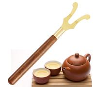 Support pour Couvercle de théière - en Fer Solide, Accessoire de thé Rond | Support en Bois Naturel pour la Gestion des Hot-Pots avec Un scénario Traditionnel Asiatique de Mode de Vie de la