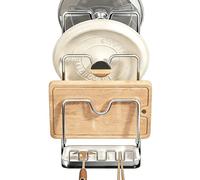 Support pour couvercles de casseroles | En acier inoxydable multicouche pour économiser de l'espace, pour comptoir, garde-manger, planche à découper, cuillère, fourchette, couverts, maison